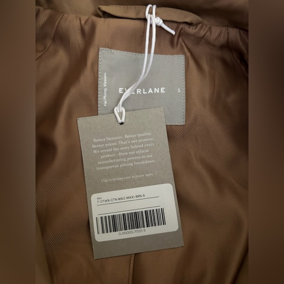 NWT Everlane Tan Trench Coat sz S - Picture 8 of 9